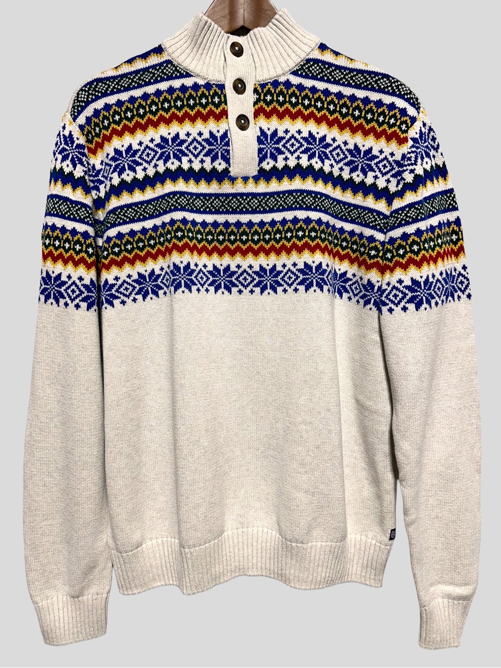 90s inspired RALPH LAUREN CHAPS | Christmas Nordic Fair Isle Knit Sweater L